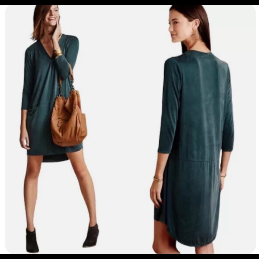 DOLAN LEFT COAST Tegan Green Tunic Dress with Pockets Size Medium